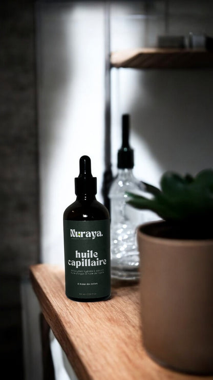 Huile capillaire - Anti-chute & Nourrissante à la Nigelle, Argan et fleur de coton